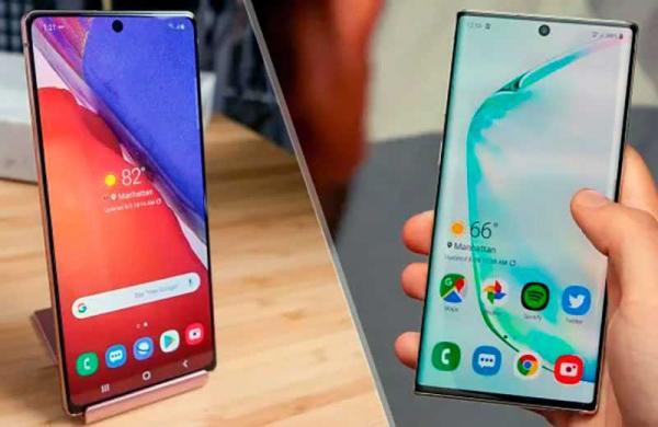 Сравнение Samsung Galaxy Note 10 vs Samsung Galaxy Note 20